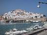 The old town of Peniscola from the far side of the harbour (117k)